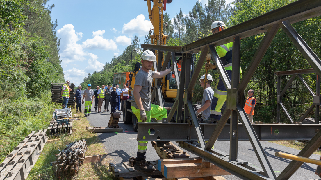 RD 651 entre Sore et Argelouse : le temps de la reconstruction