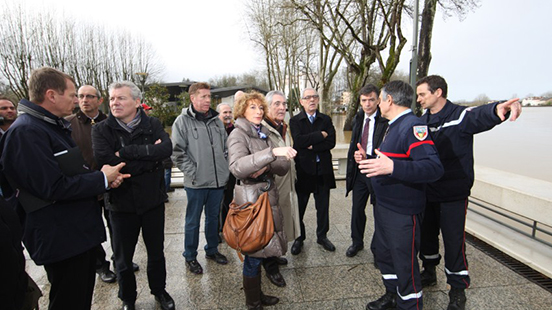 Inondations, Henri Emmanuelli s’est rendu à Dax 